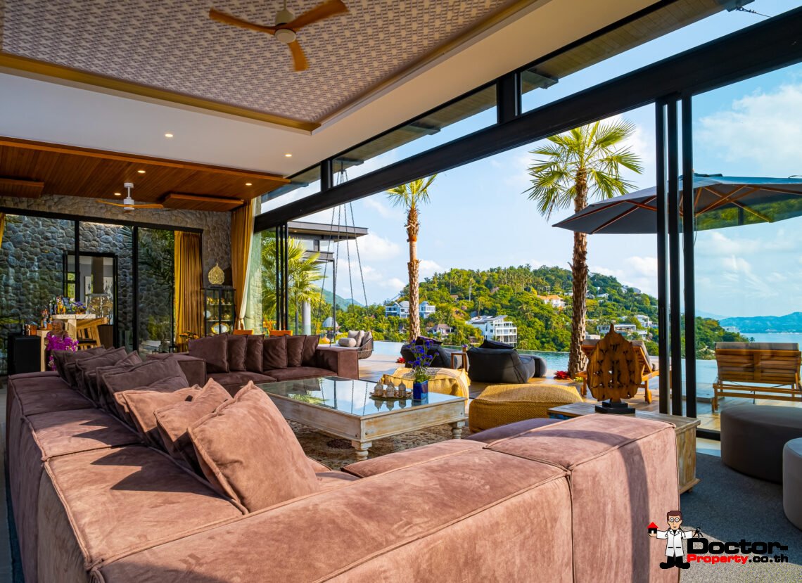 New Luxury 5 Bedroom with Stunning Sea view in Chaweng Noi, Koh Samui – For Sale